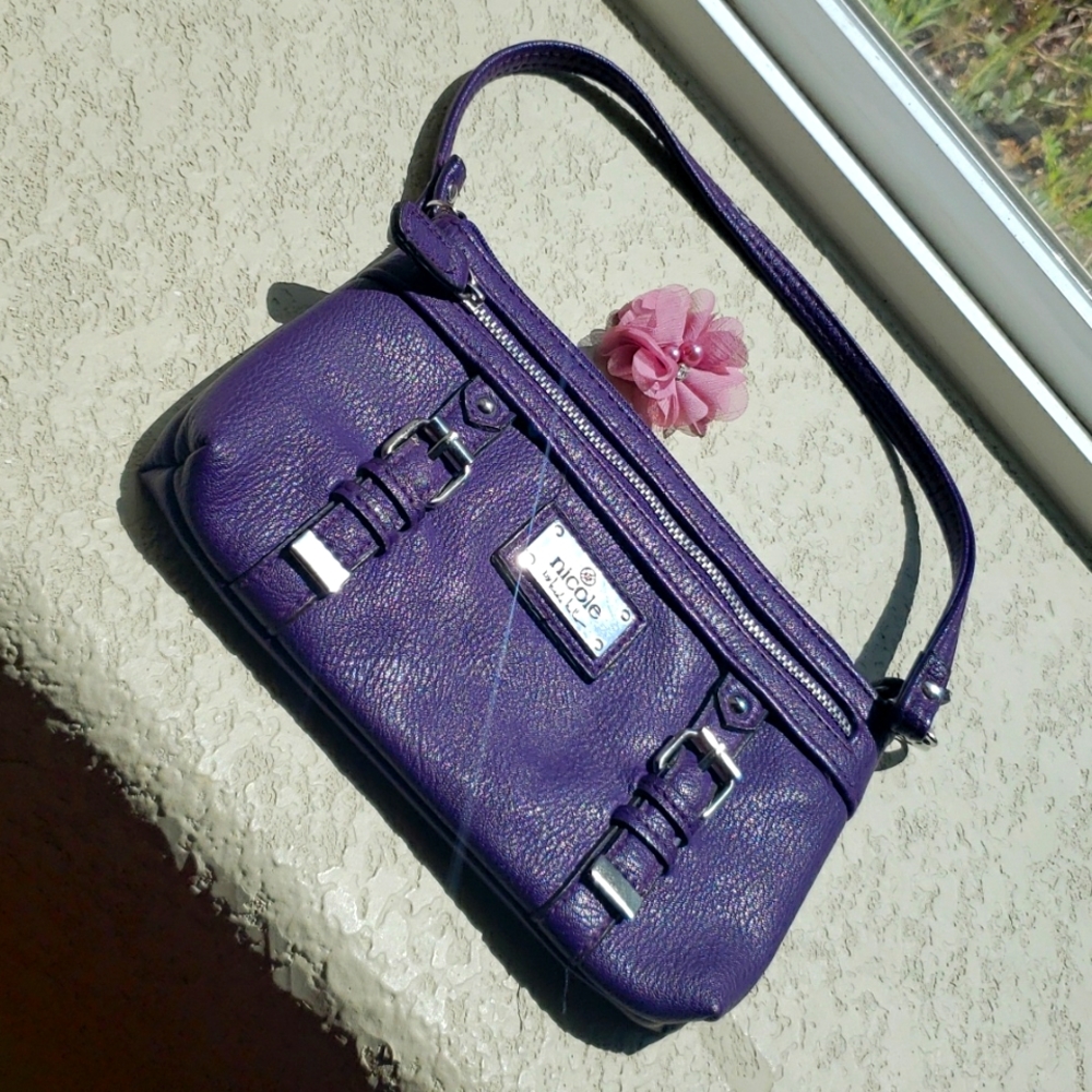 Deep purple fashionable handbag